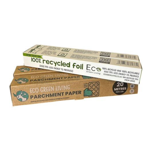 Foil x 2, 10m x 30cm Parchment Paper x 2, 20m x 30cm - EcoGreenLiving