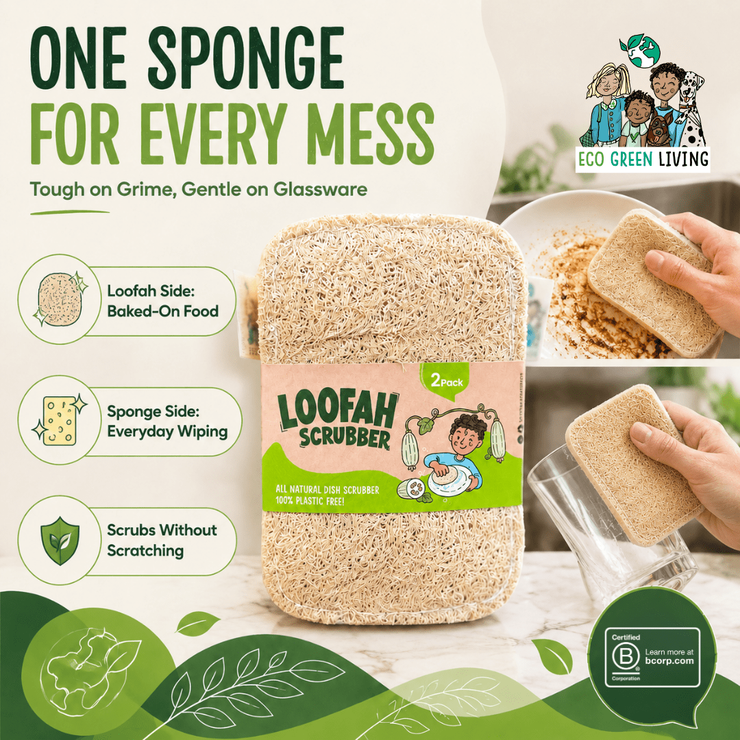 Loofah Scrubber 2 Pack - EcoGreenLiving