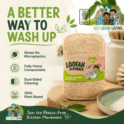 Loofah Scrubber 2 Pack - EcoGreenLiving