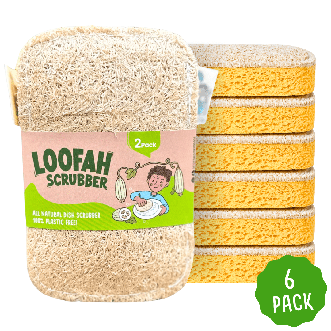 Loofah Scrubber 2 Pack (6 packs) - EcoGreenLiving