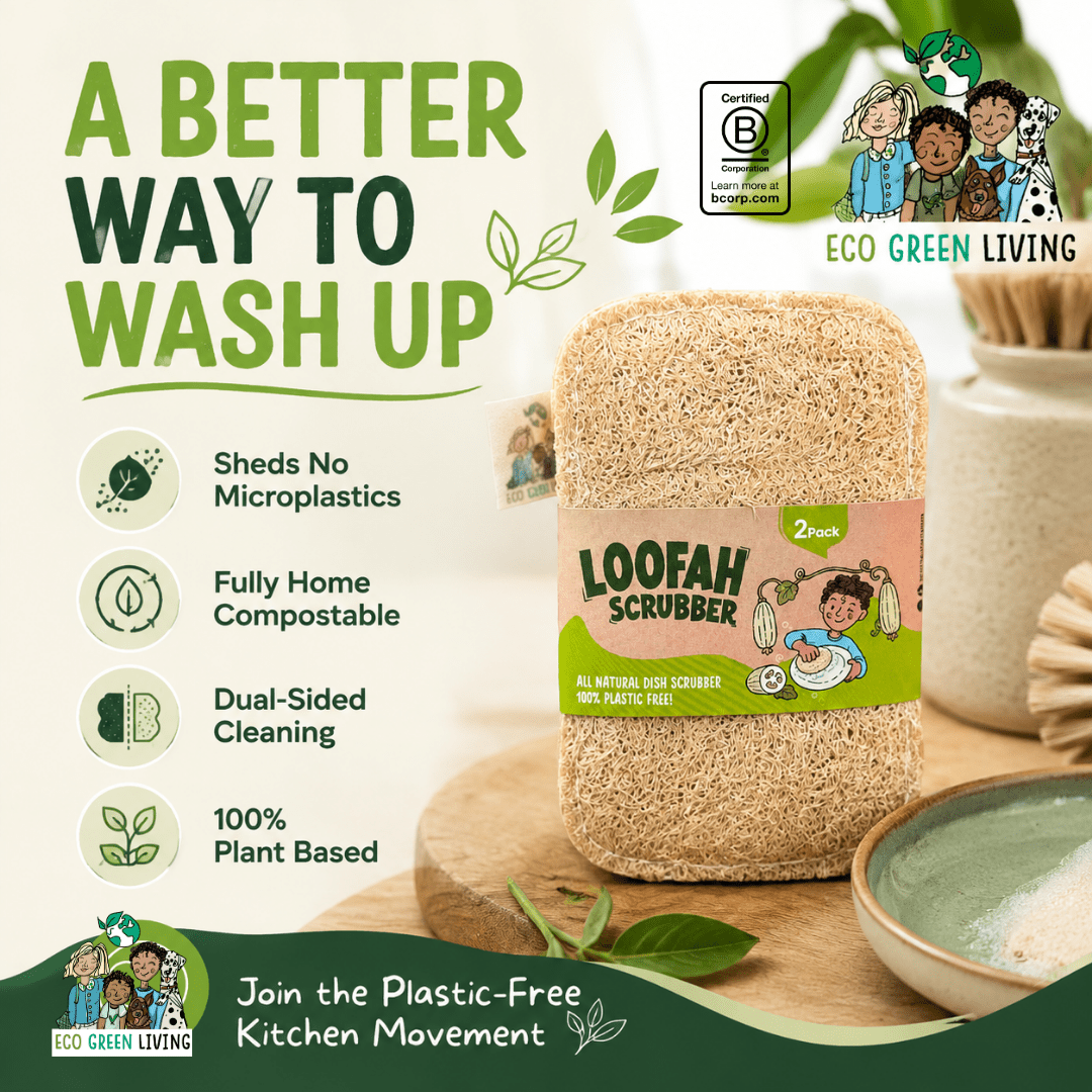 Loofah Scrubber 2 Pack (6 packs) - EcoGreenLiving