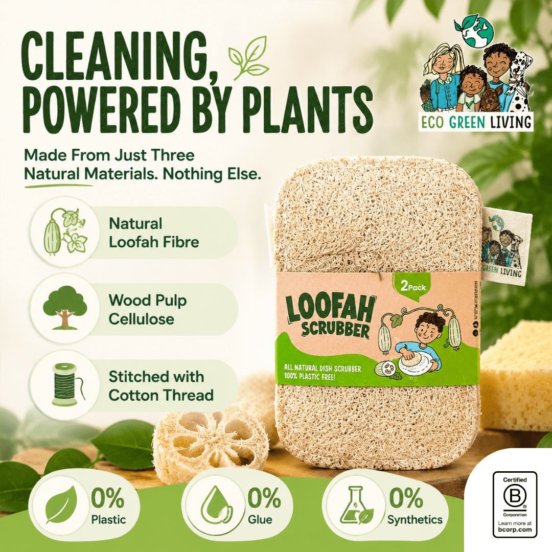 Loofah Scrubber 2 Pack (6 packs) - EcoGreenLiving
