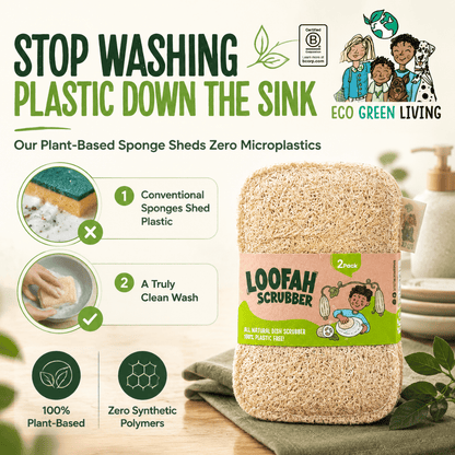 Loofah Scrubber 2 Pack - EcoGreenLiving