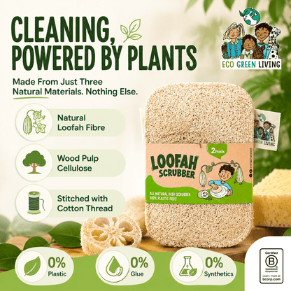 Loofah Scrubber 2 Pack - EcoGreenLiving