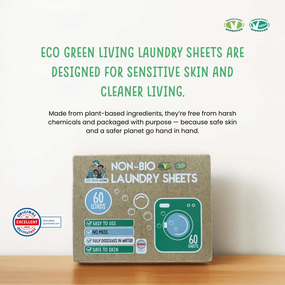 Non - Bio Laundry Detergent Sheets x 60 (Fragrance - Free) Eco Green Living - EcoGreenLiving