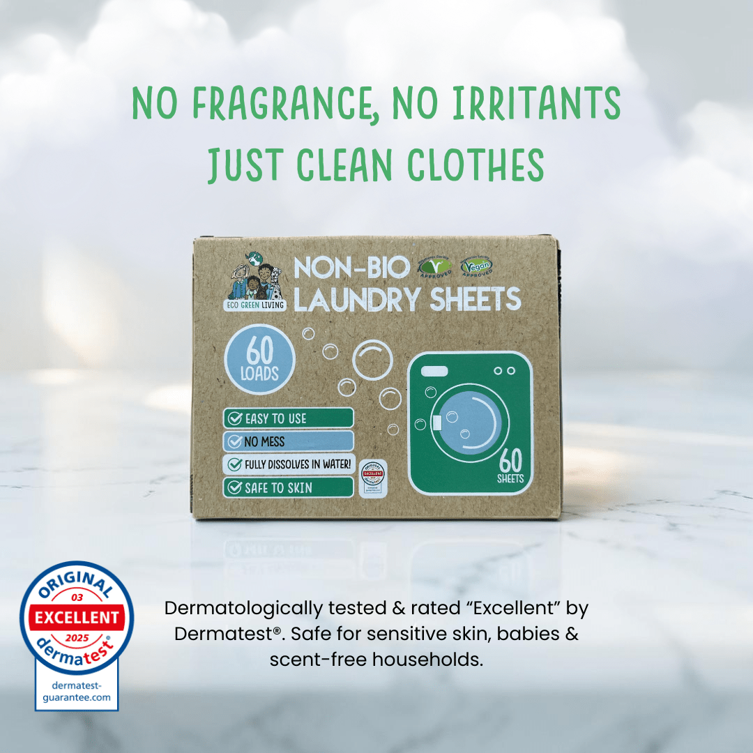 Non - Bio Laundry Detergent Sheets x 60 (Fragrance - Free) Eco Green Living - EcoGreenLiving
