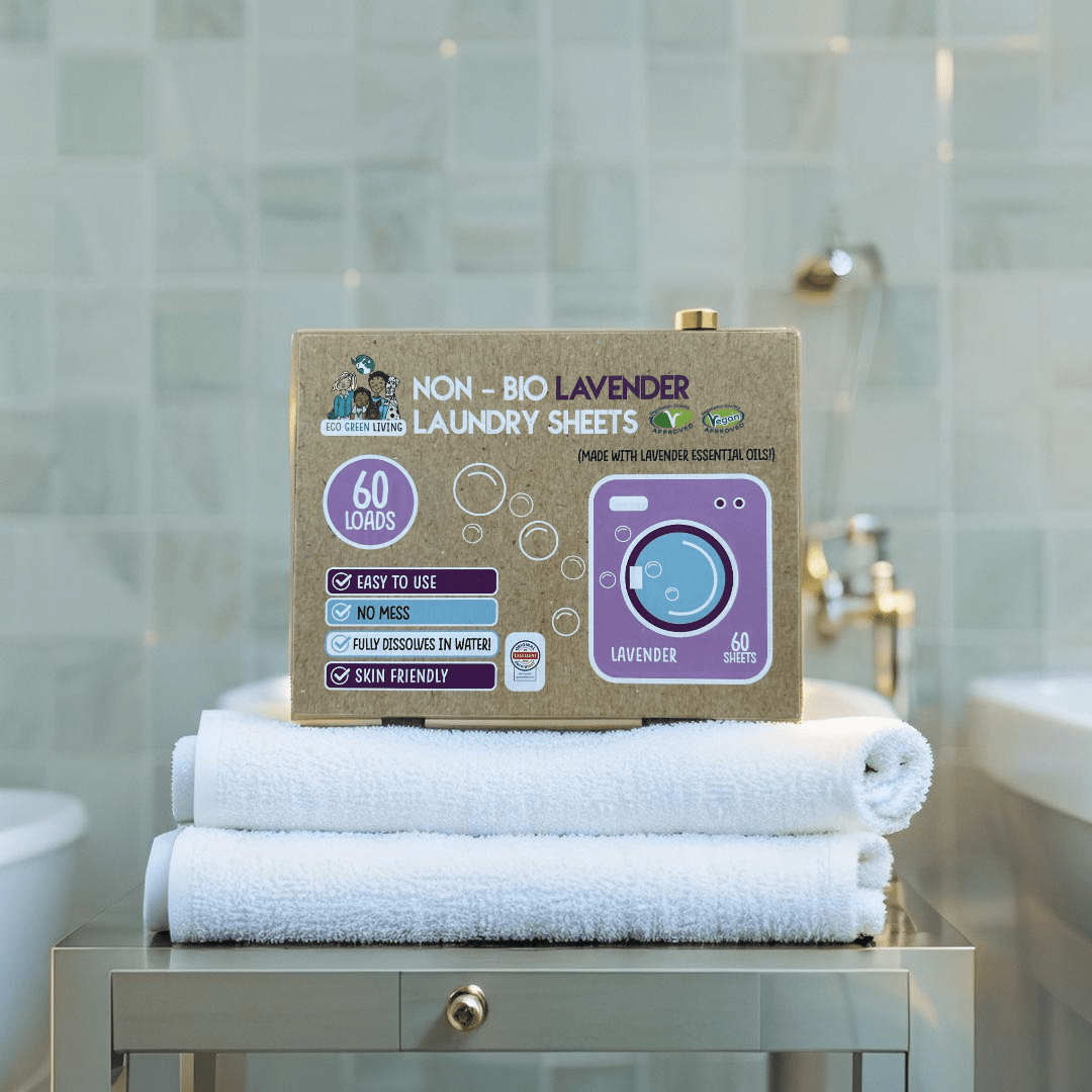 Non - Bio Laundry Detergent Sheets x 60 (Lavender) Eco Green Living - EcoGreenLiving