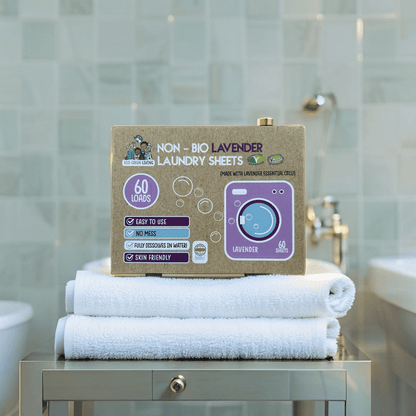 Non - Bio Laundry Detergent Sheets x 60 (Lavender) Eco Green Living - EcoGreenLiving