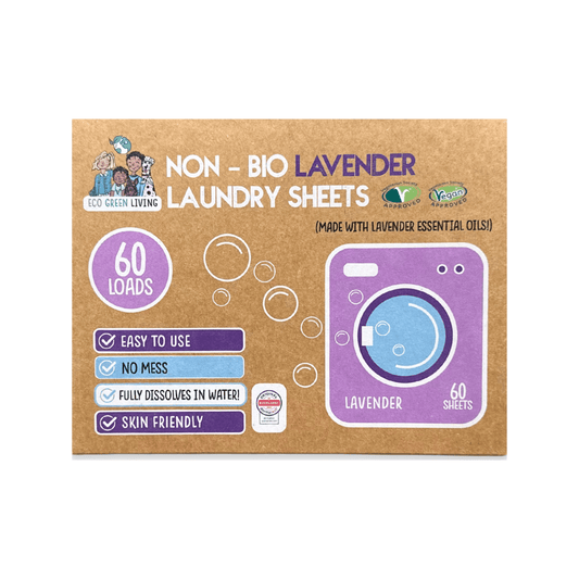 Non-Bio Laundry Detergent Sheets x 60 (Lavender) Eco Green Living - EcoGreenLiving