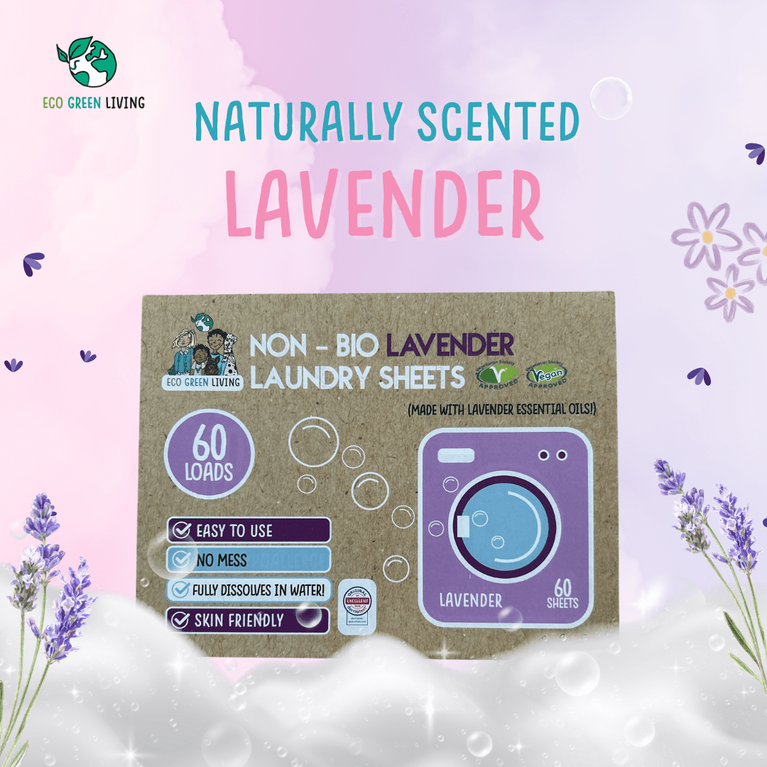 Non - Bio Laundry Detergent Sheets x 60 (Lavender) Eco Green Living - EcoGreenLiving
