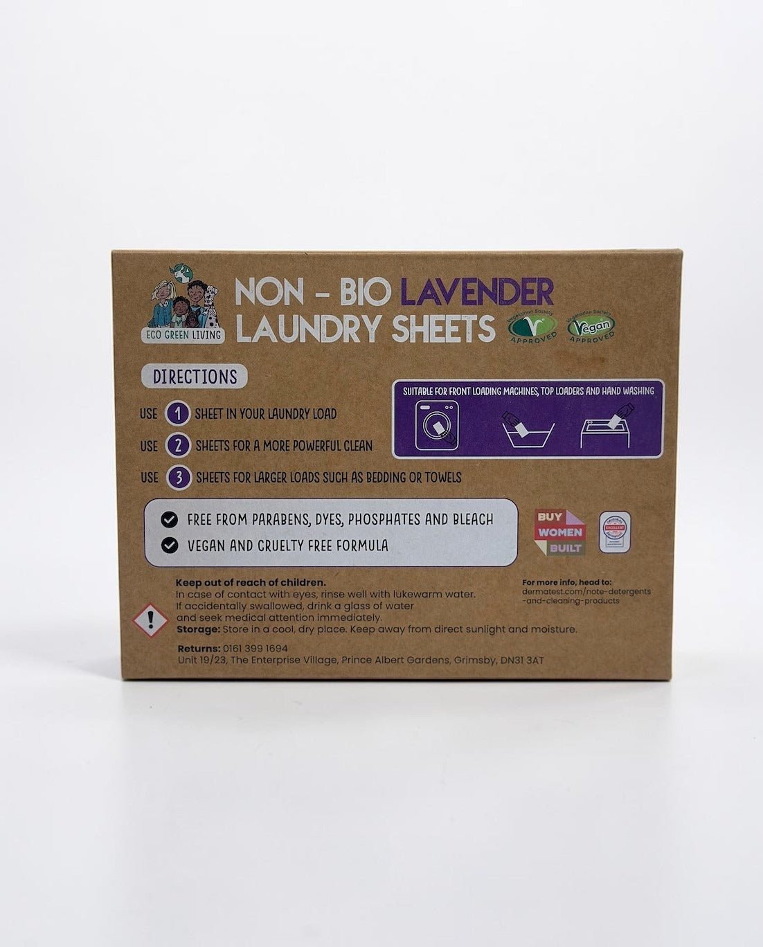 Non-Bio Laundry Detergent Sheets x 60 (Lavender) Eco Green Living - EcoGreenLiving