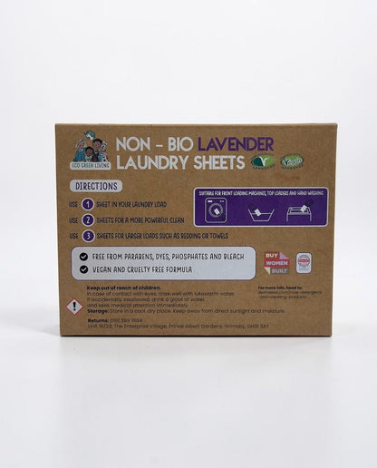 Non-Bio Laundry Detergent Sheets x 60 (Lavender) Eco Green Living - EcoGreenLiving