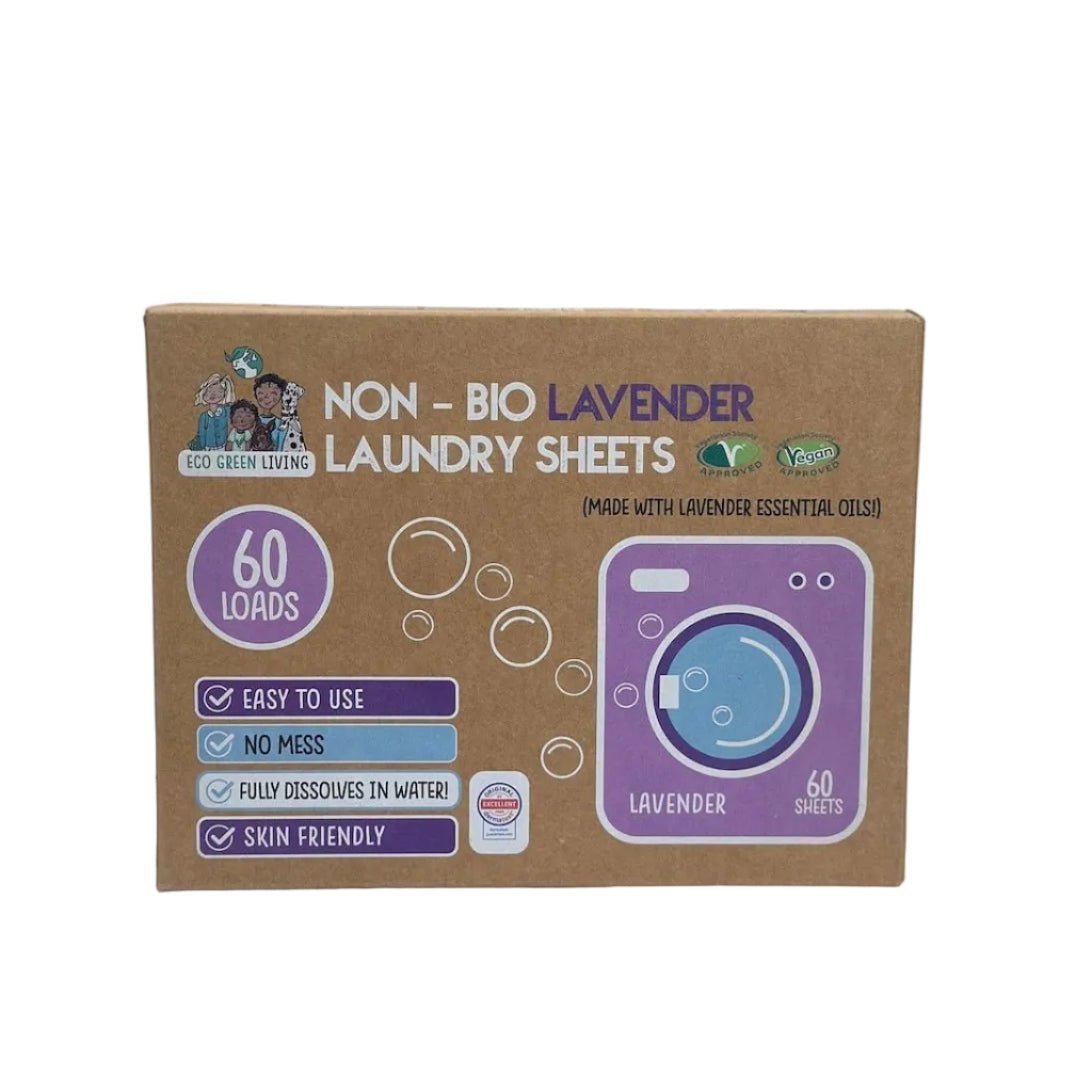 Non-Bio Laundry Detergent Sheets x 60 (Lavender) Eco Green Living - EcoGreenLiving