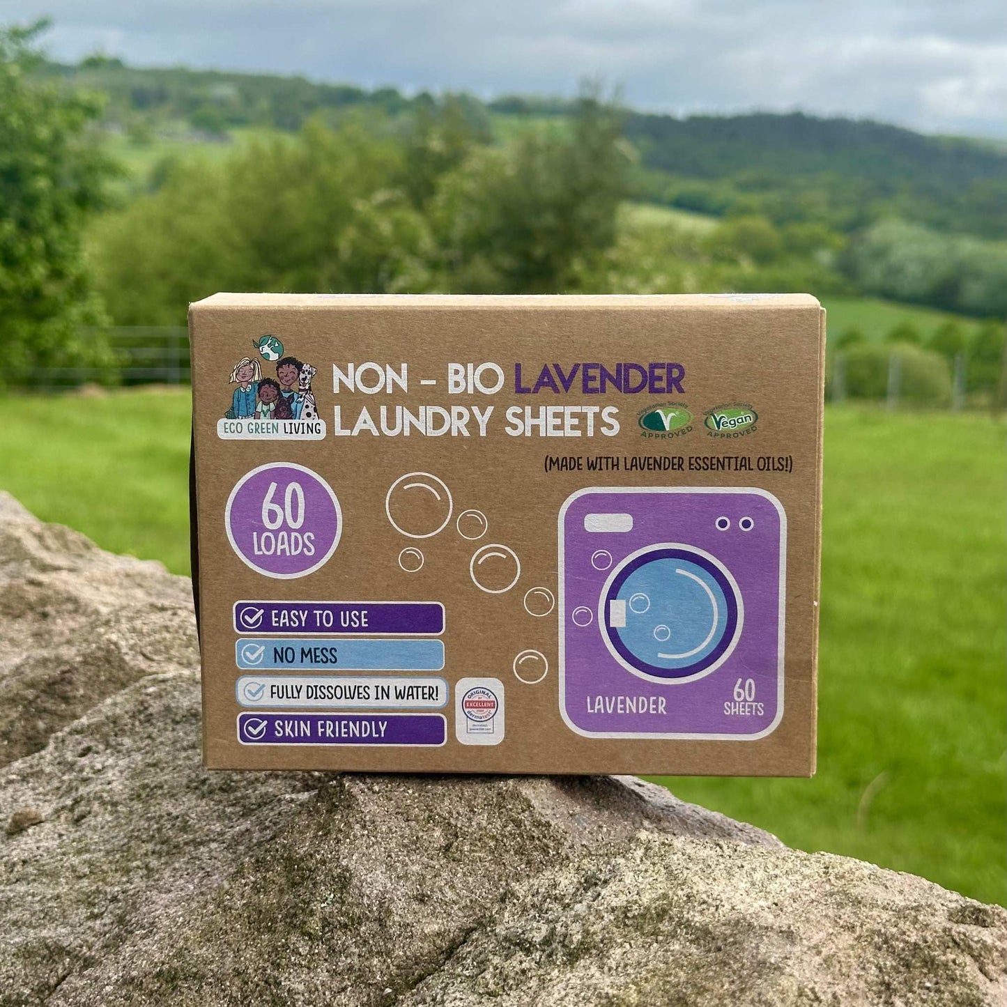 Non-Bio Laundry Detergent Sheets x 60 (Lavender) Eco Green Living - EcoGreenLiving