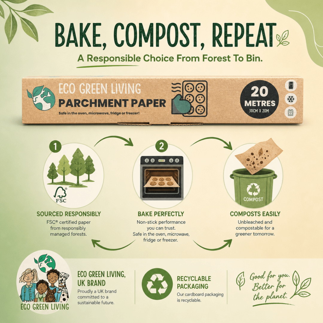 Parchment Paper 30cm x 20m, 38gsm - 1 roll - EcoGreenLiving