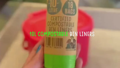 10L Compostable Waste Bags | 1 Roll of 18 Bags | Eco Green Living