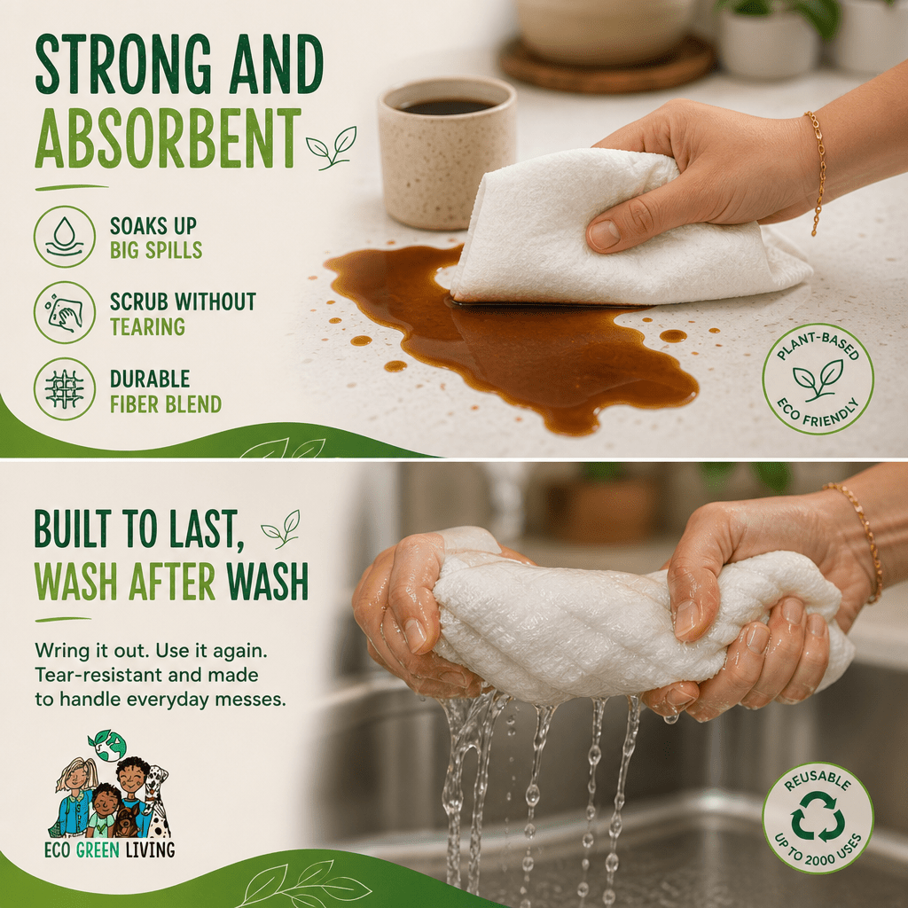 Reusable Bamboo Kitchen Towels - EcoGreenLiving