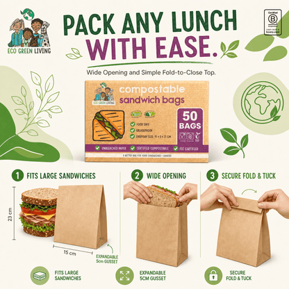 Sandwich Bag 50 bags - EcoGreenLiving