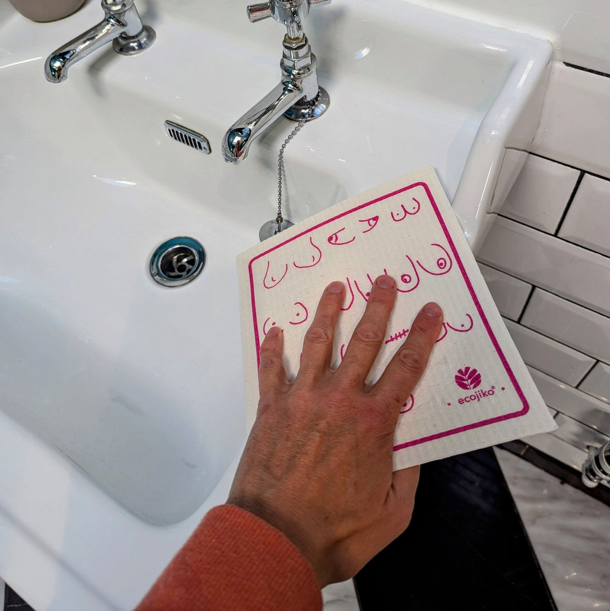 Swedish Dish Cloths | Breast Cancer Awareness Dish Cloths (2 pack) - EcoGreenLiving