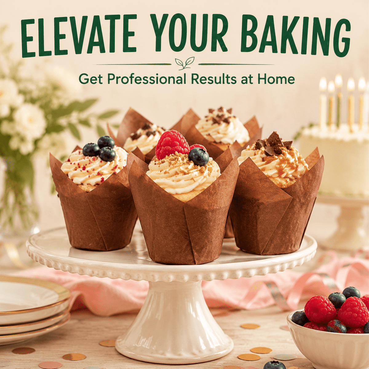 Tulip Cupcake Cases – 75 Pack (4 packs) - EcoGreenLiving