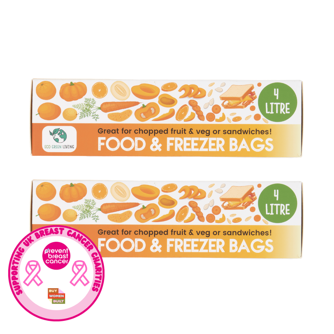 TWIN PACK Certified Compostable Food & Freezer Bags 4 Litre (2 X 25 bags) - EcoGreenLiving