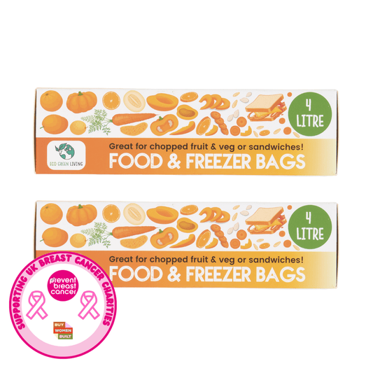 TWIN PACK Certified Compostable Food & Freezer Bags 4 Litre (2 X 25 bags) - EcoGreenLiving