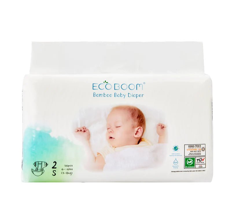 Bamboo Baby Nappies Pack of 36 x 8 packs (288)- Small (3-8 Kg) Subscription - Eco Green Living