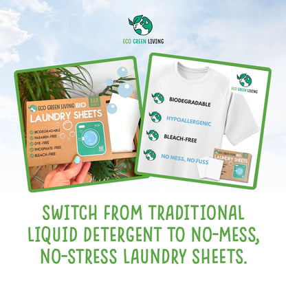 Biodegradable Hypoallergenic Laundry Sheets Bundle (6 packs) - Eco Green Living