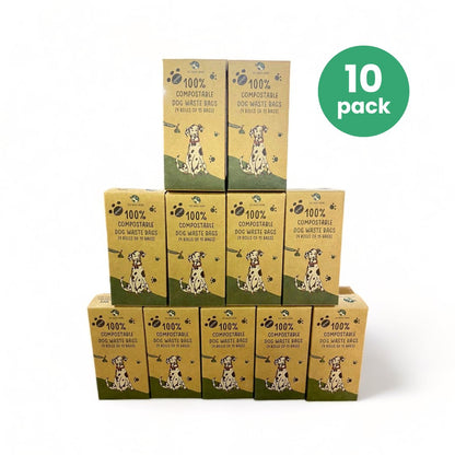 Compostable Dog Bags Bundle (10 packs!) - Eco Green Living