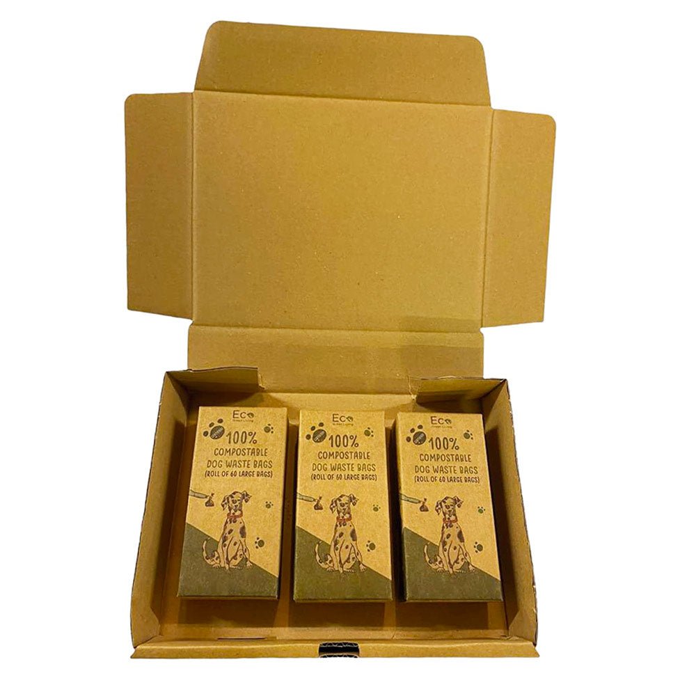 Compostable Dog Poop Bags Subscription- 3 Boxes of 60 Bags - Eco Green Living