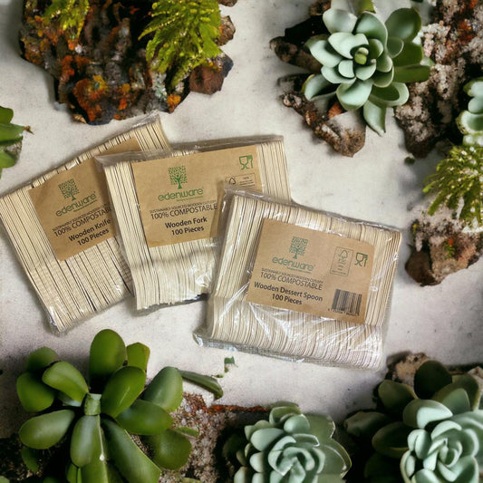 Compostable Knives, Forks and Spoons 150 Pieces - EcoGreenLiving