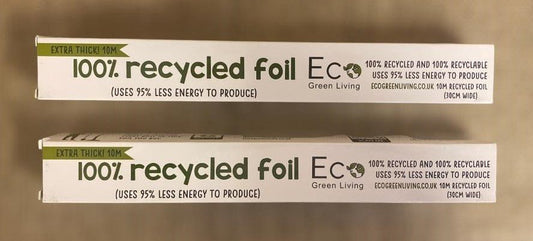 TWIN PACK Tin Foil - 100% Recycled - 2 X 30cm x 10m - EcoGreenLiving