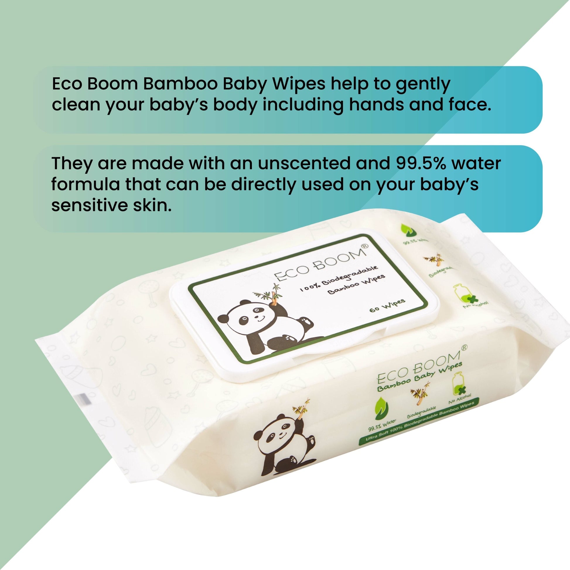 Ultra Soft Bamboo Wet Wipes | 60 wipes - Eco Green Living